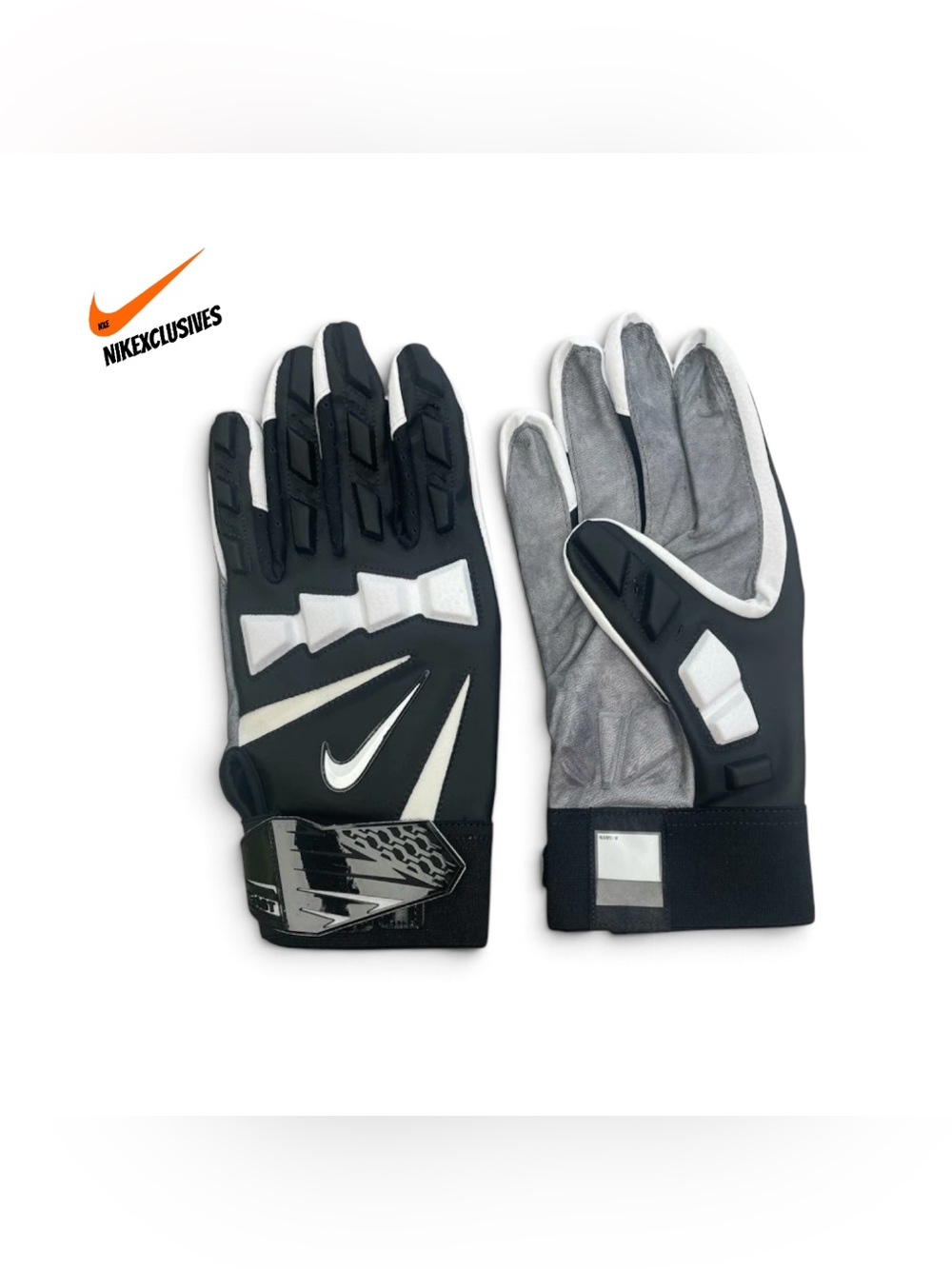 Nike promo hyperbeast 2.0 Black and White Football Gloves PGF995-017 NEW XXL